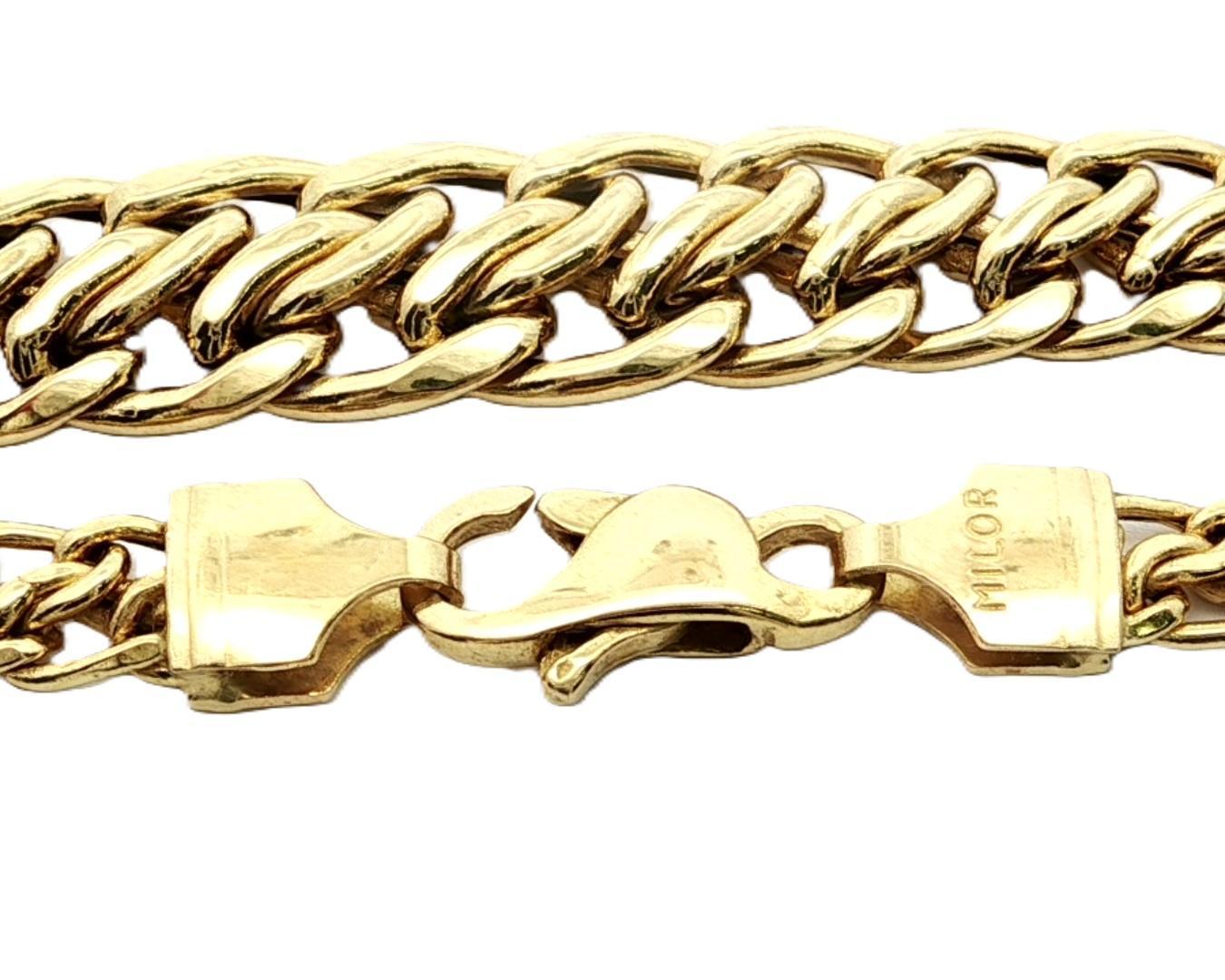 Donna Collana Milor in oro giallo 18 ct. con catene ad incastro graduate A Link in vendita
