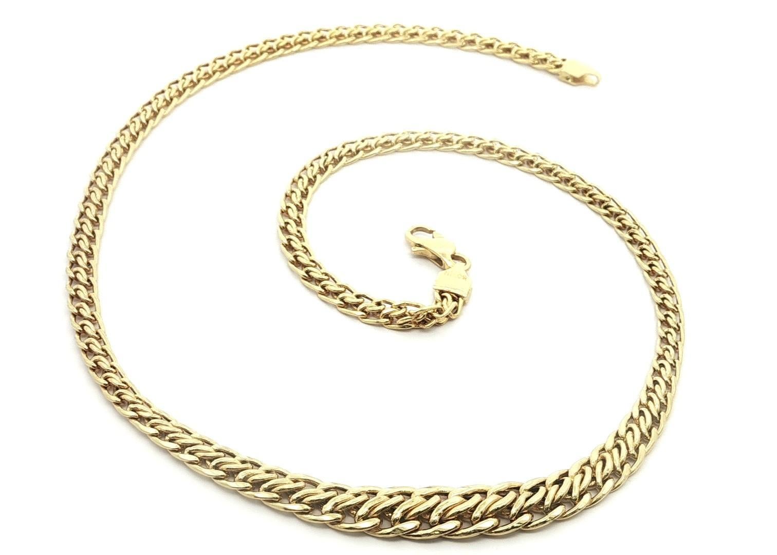 Collana Milor in oro giallo 18 ct. con catene ad incastro graduate A Link in vendita 1