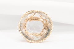 Milor Italy 14k Yellow Gold Green Amethyst Ring