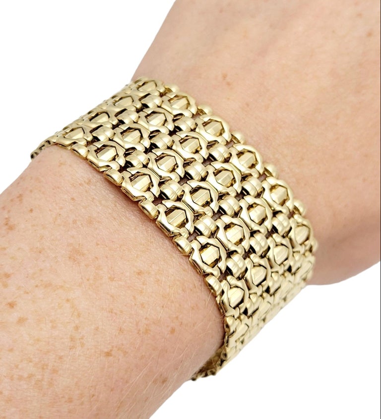 Milor Italia Bracciale d'oro lucido a maglie larghe 1 in oro giallo 14 carati in vendita su Italia | oro italia carati, milor gioielli