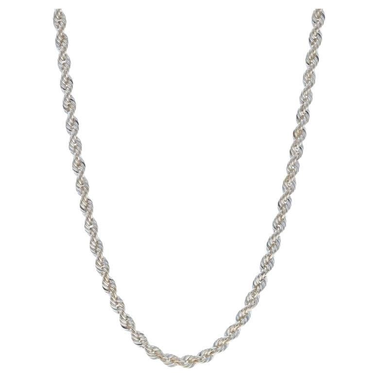 Collier Milor Rope Chain Collier 23 3/4" - Argent 950 Italie