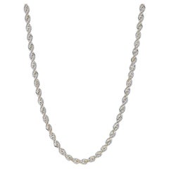Collier Milor Rope Chain Collier 23 3/4" - Argent 950 Italie
