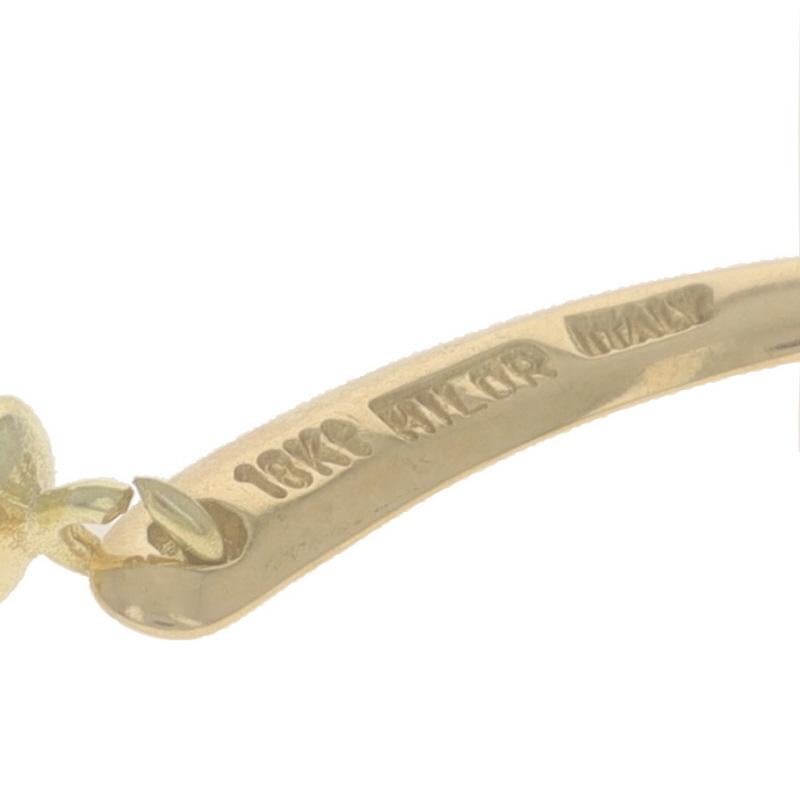 Milor Teardrop Dangle Earrings - Yellow Gold 18k Italy Brushed Pierced For Sale 1