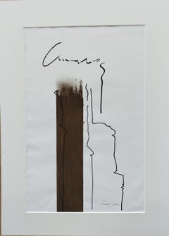 Milos Grass   original color ink contemporary painting