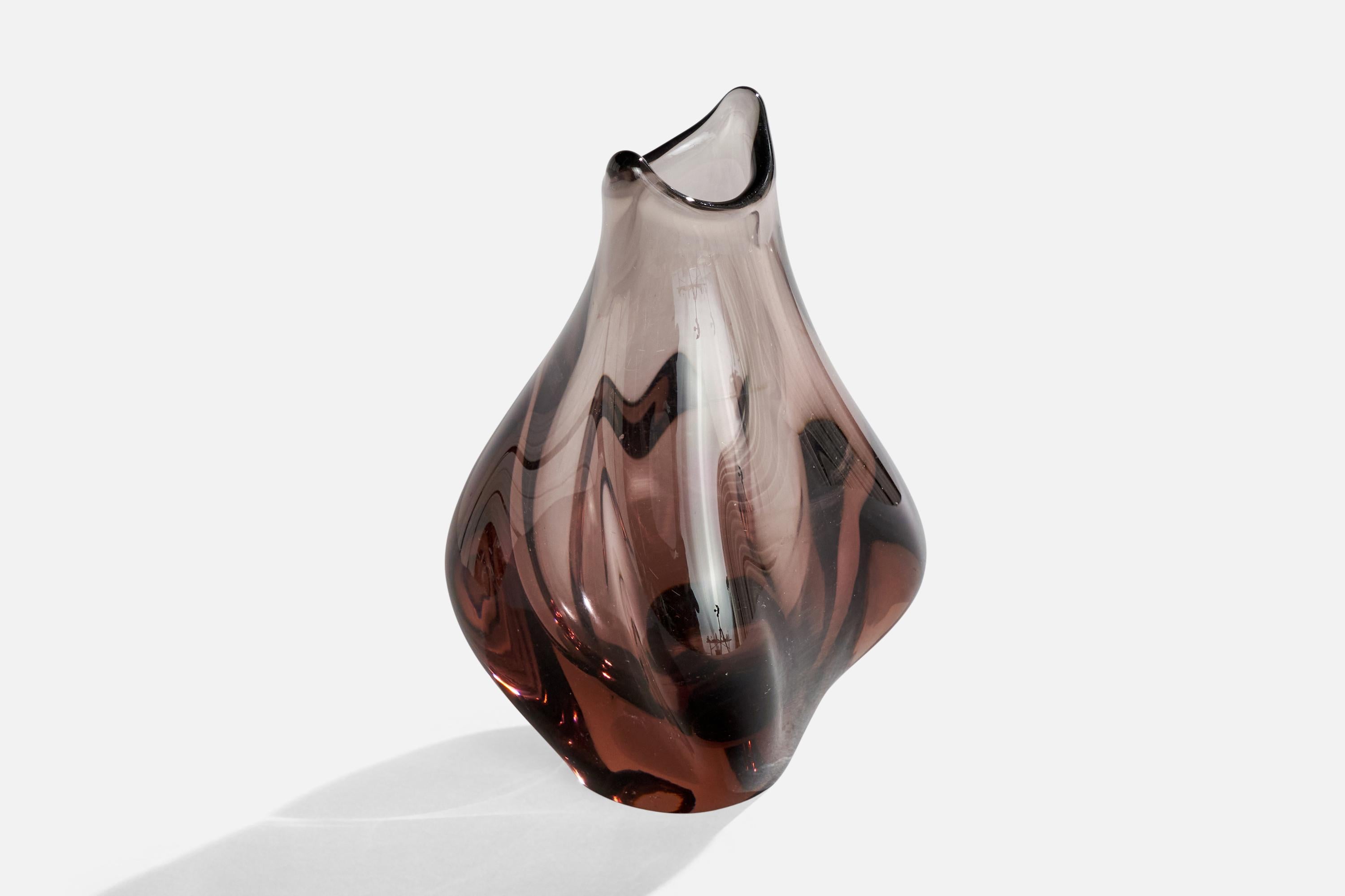Metà XX secolo Miloslav Klinger, Vaso a forma libera, vetro, Cecoslovacchia, anni '60 in vendita