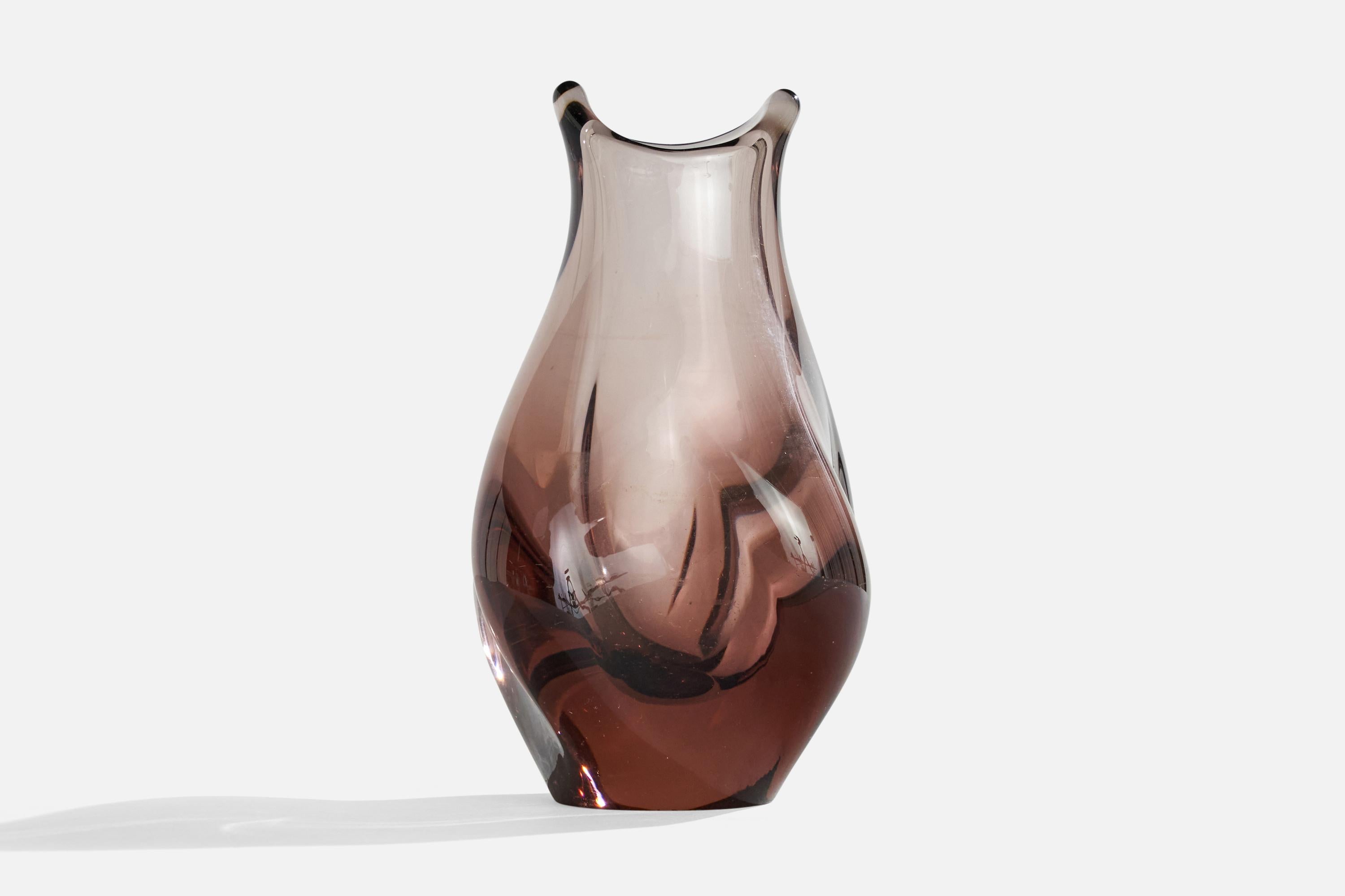 Vetro soffiato Miloslav Klinger, Vaso a forma libera, vetro, Cecoslovacchia, anni '60 in vendita