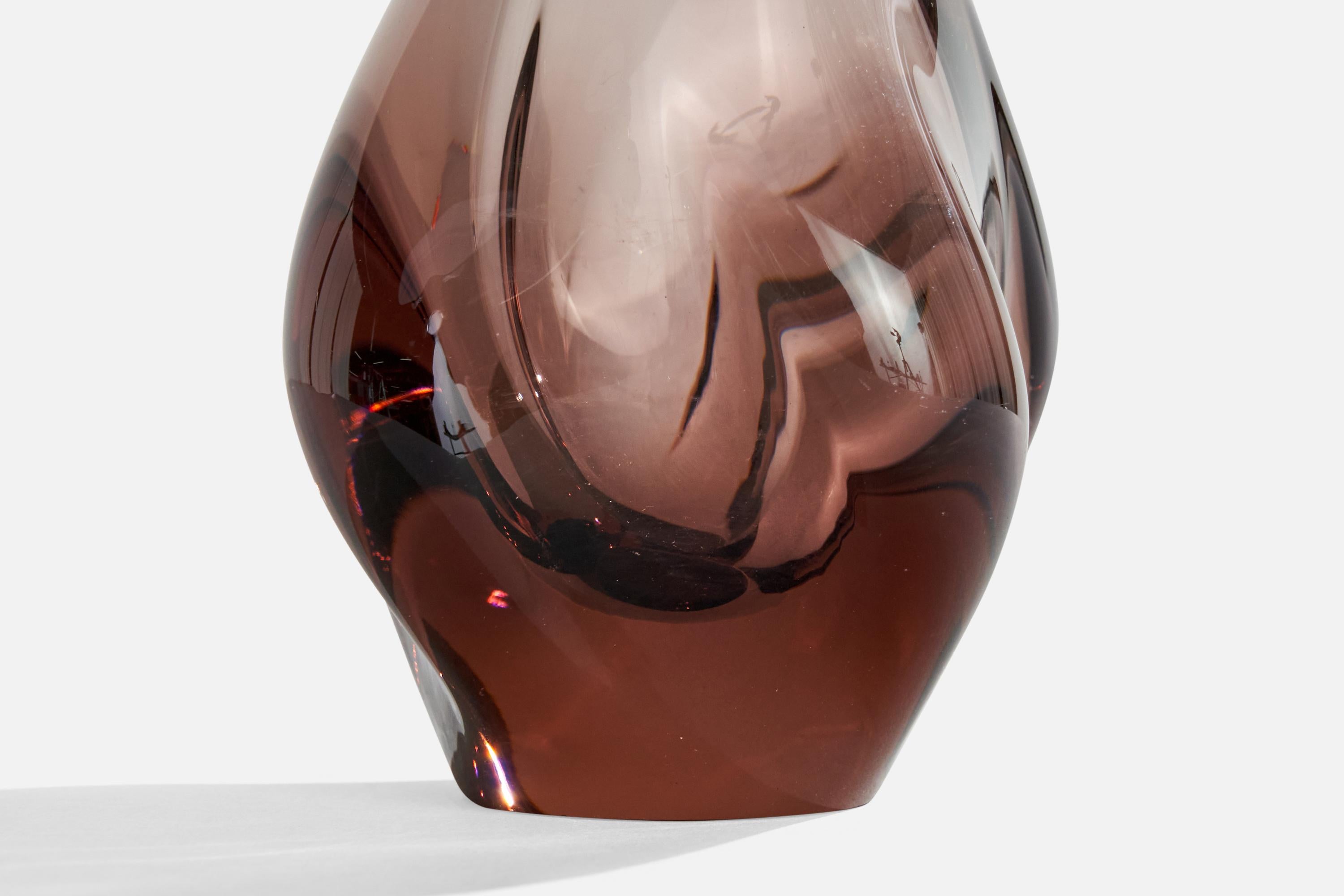 Miloslav Klinger, Vaso a forma libera, vetro, Cecoslovacchia, anni '60 in vendita 4