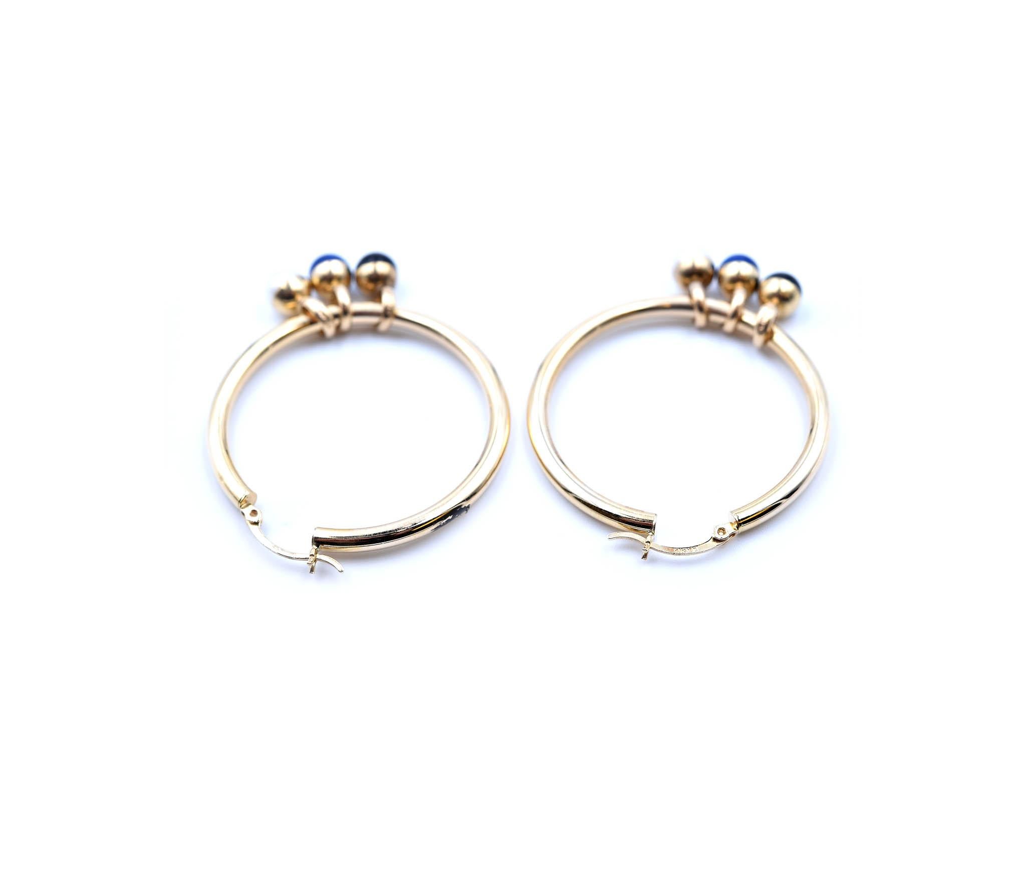 gold hoop earrings with interchangeable charms