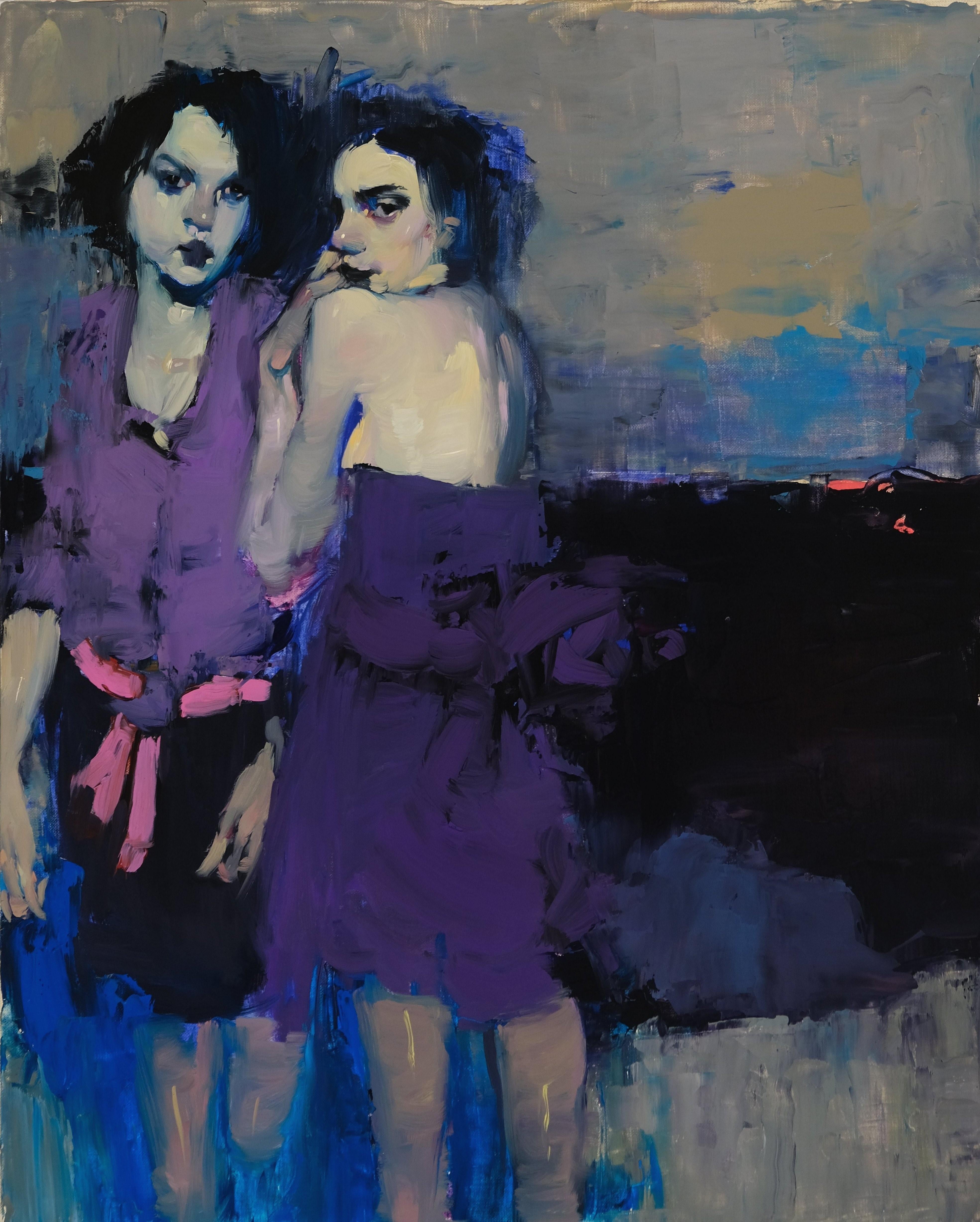 Milt Kobayashi Figurative Painting - "Rumors"