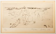Milton Avery "Bañistas" Aguafuerte en punta seca, 1941