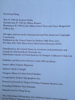 Milton Avery Coffee Table Book by Robert Hobbs