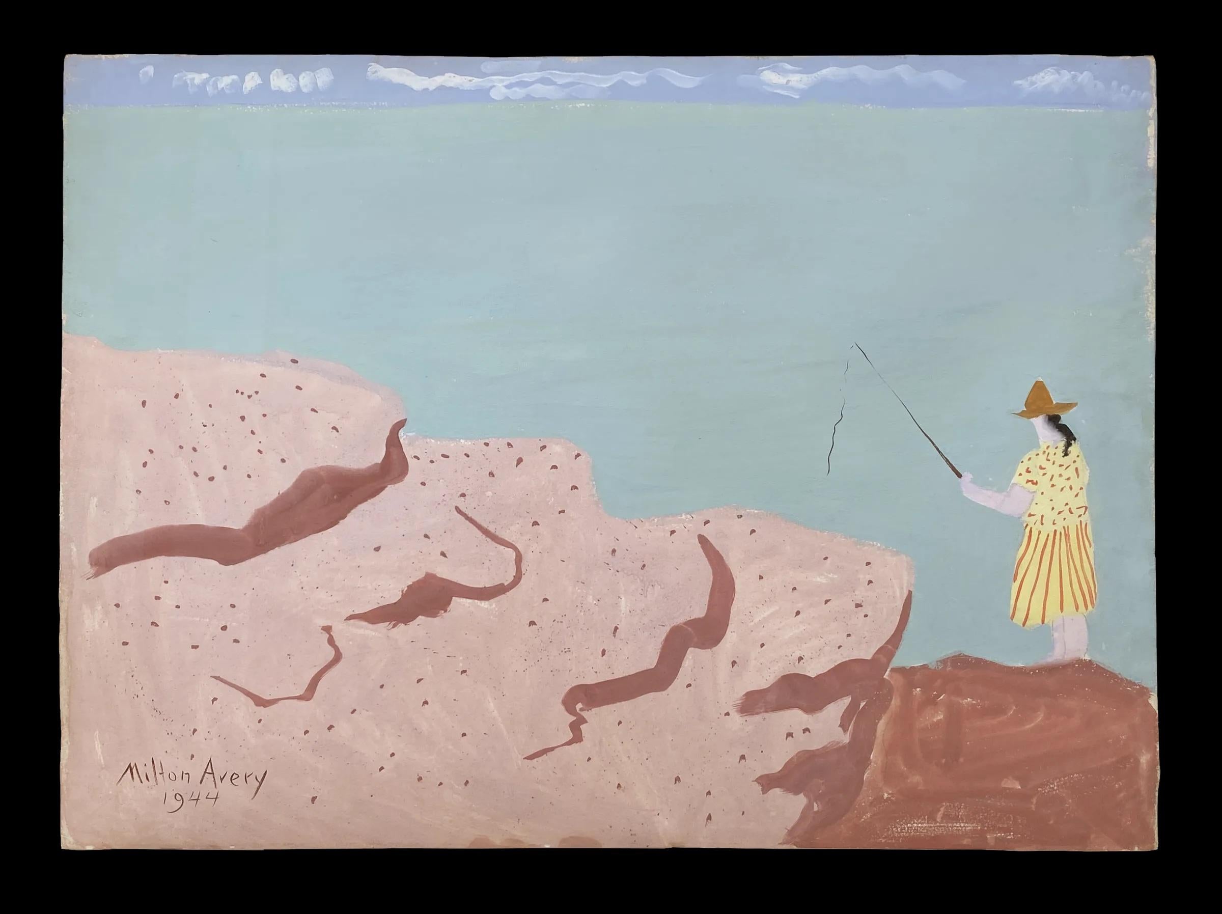 Figurative Painting di Milton Avery - Fishing by the Sea