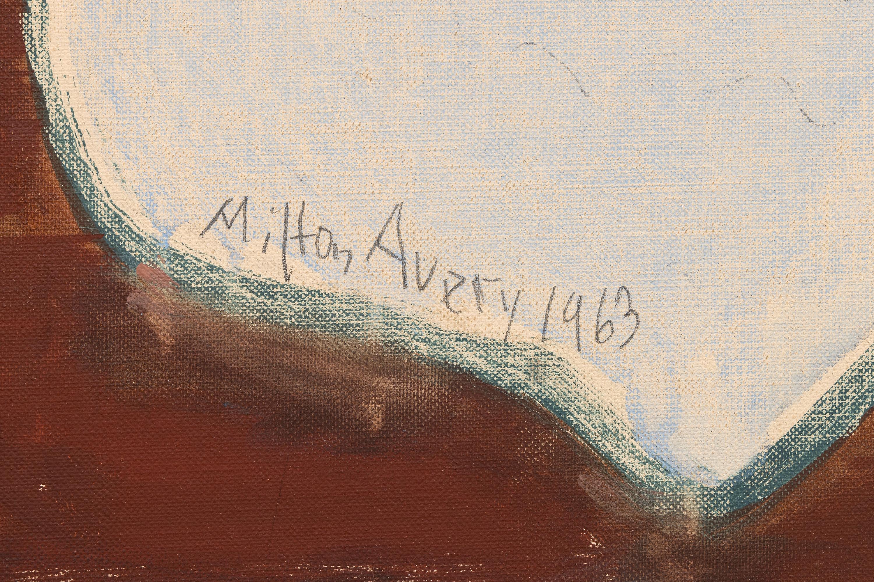 Calze verdi - Painting Moderno di Milton Avery