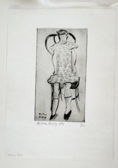 Milton Avery Original Etching Pencil Signed, 1936, Little Girl