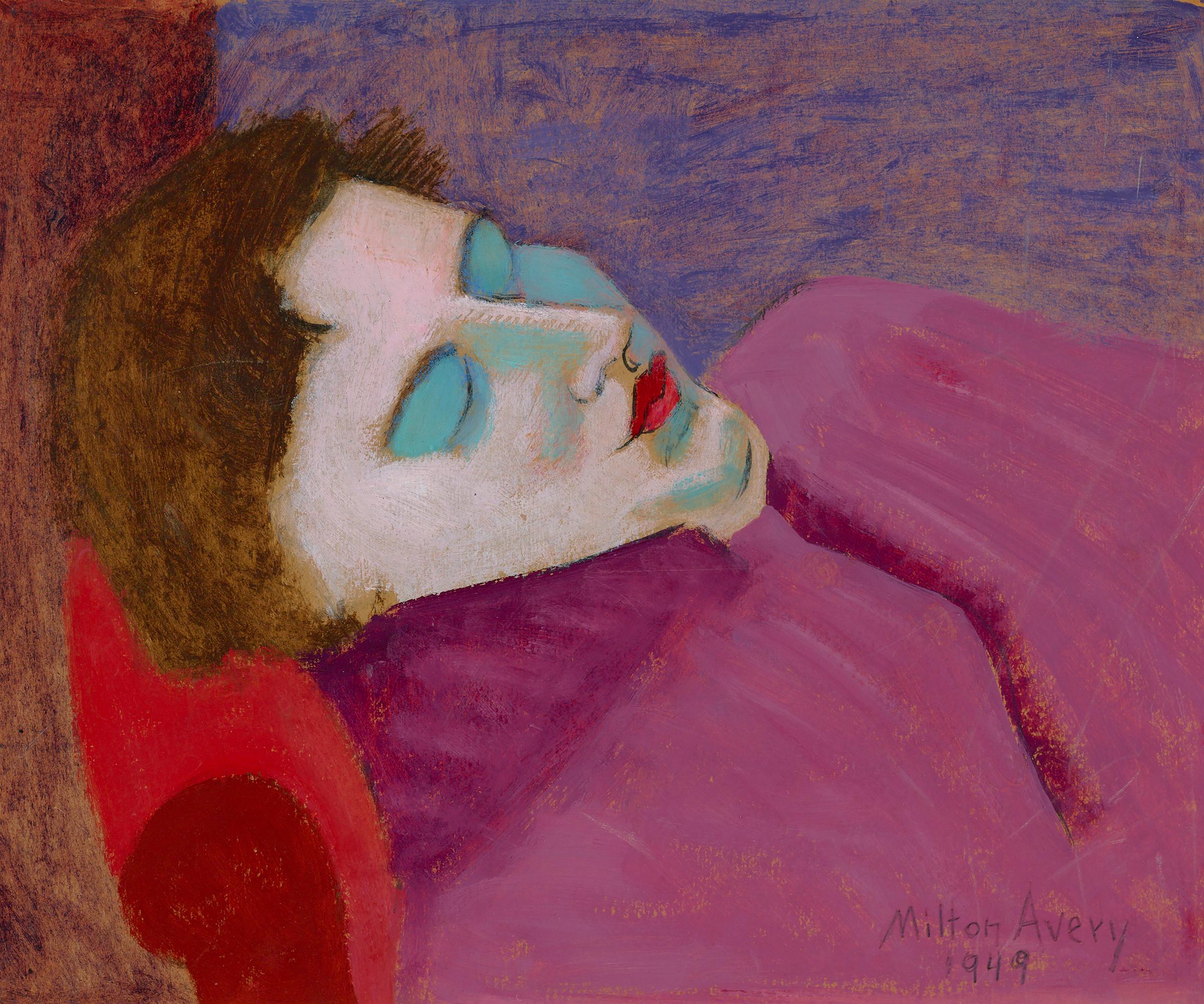 Milton Avery Portrait Painting - Sleeping Sally