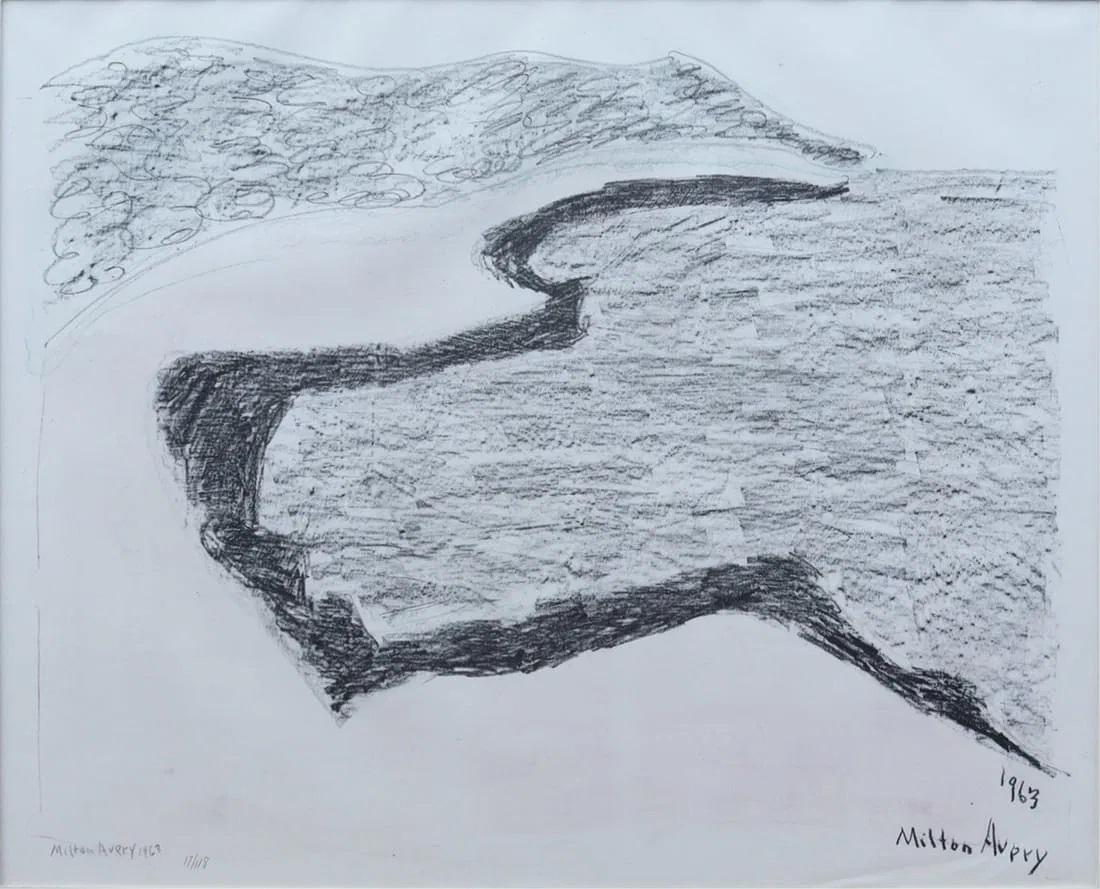 Graues Meer – Art von Milton Avery