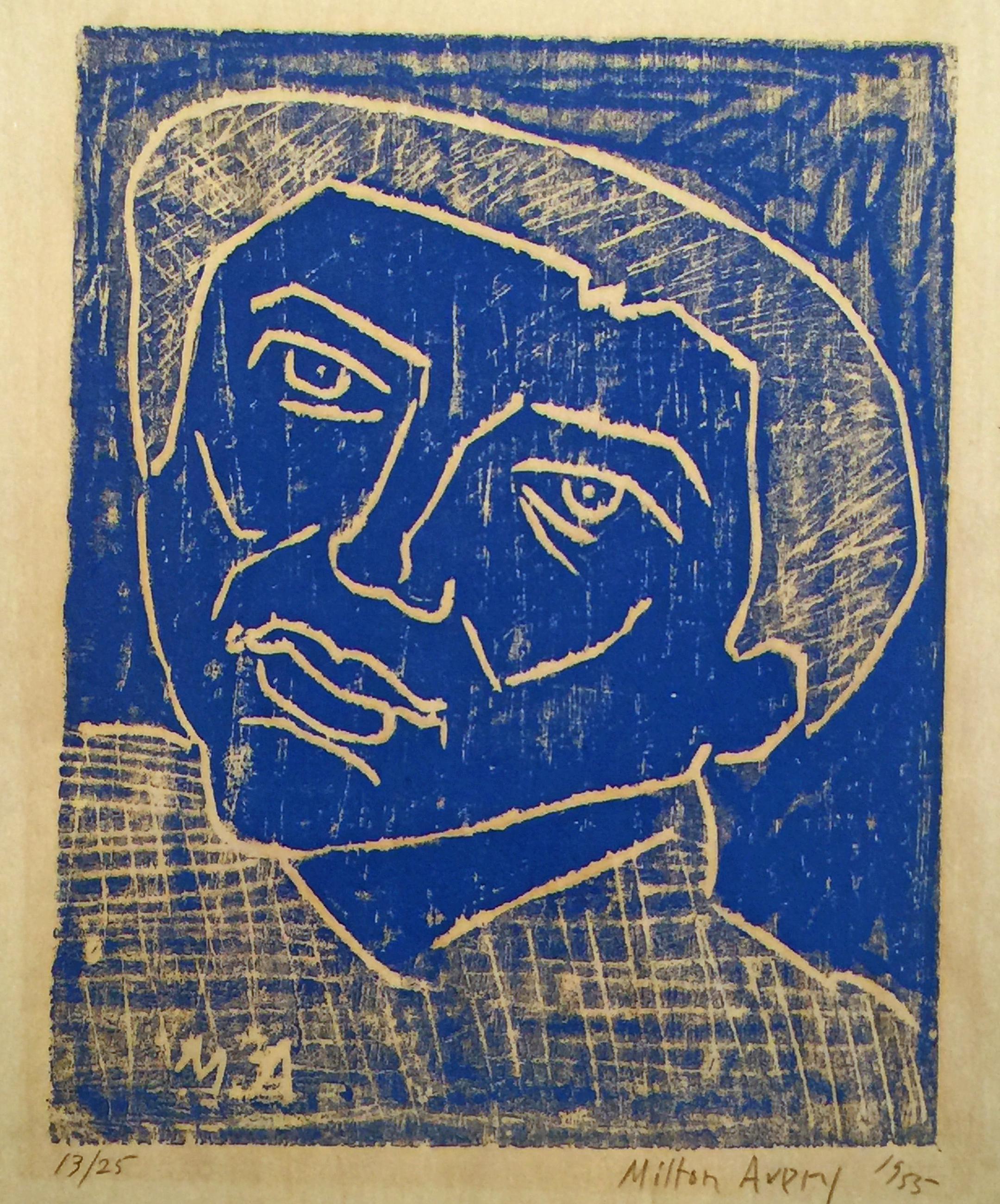 Milton Avery Portrait Print - HEAD