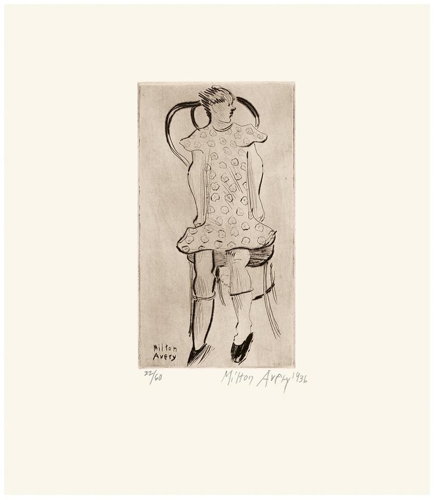'Little Girl' - Modernismo americano - Print di Milton Avery