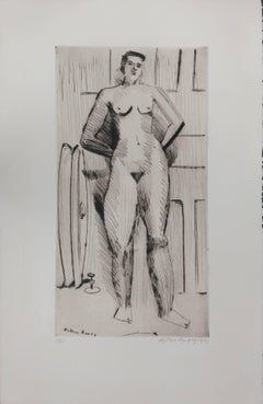 Standing Nude, Hand Signed Drypoint on Paper, 1941, Edition of 60