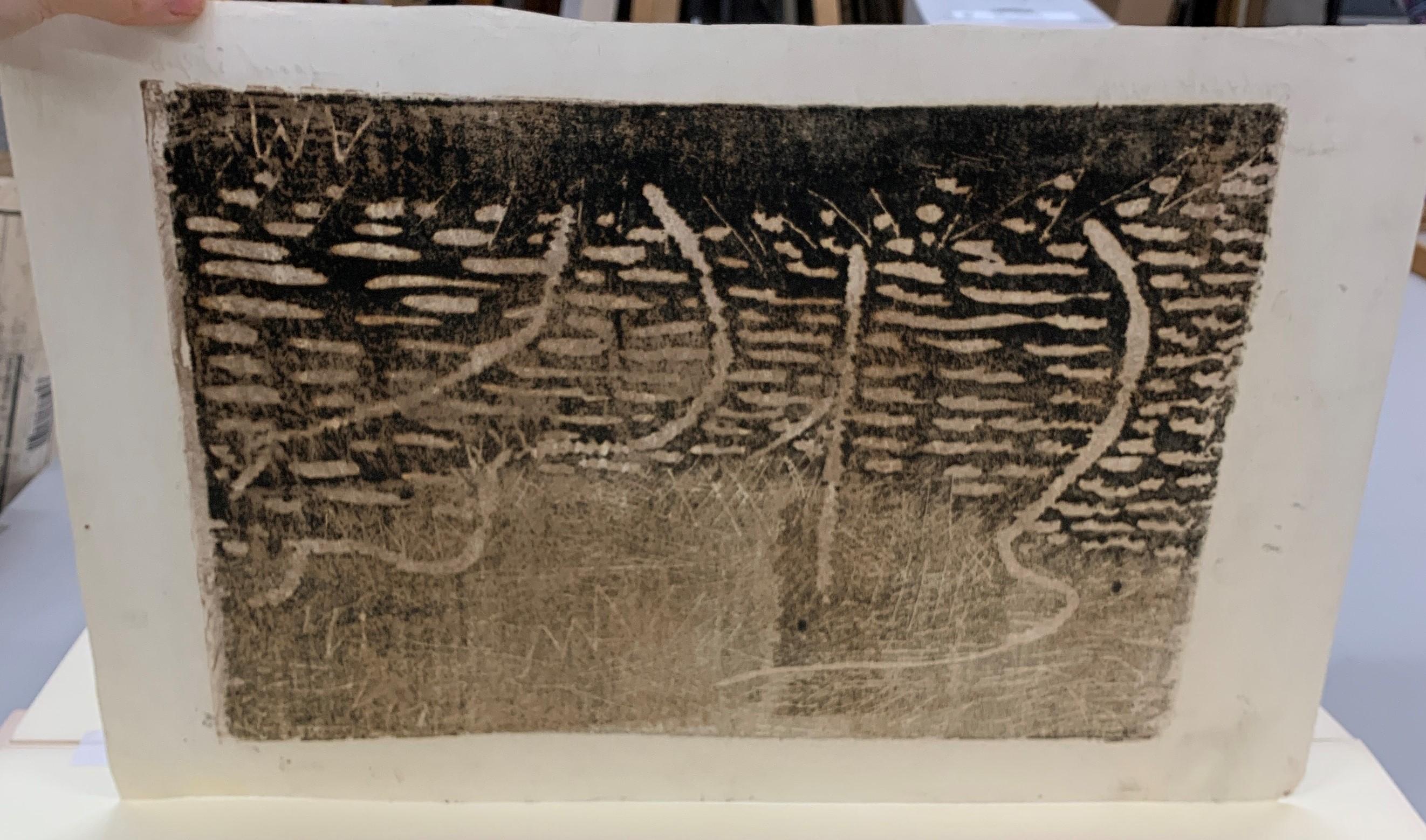 Des arbres de la mer - Abstrait Print par Milton Avery
