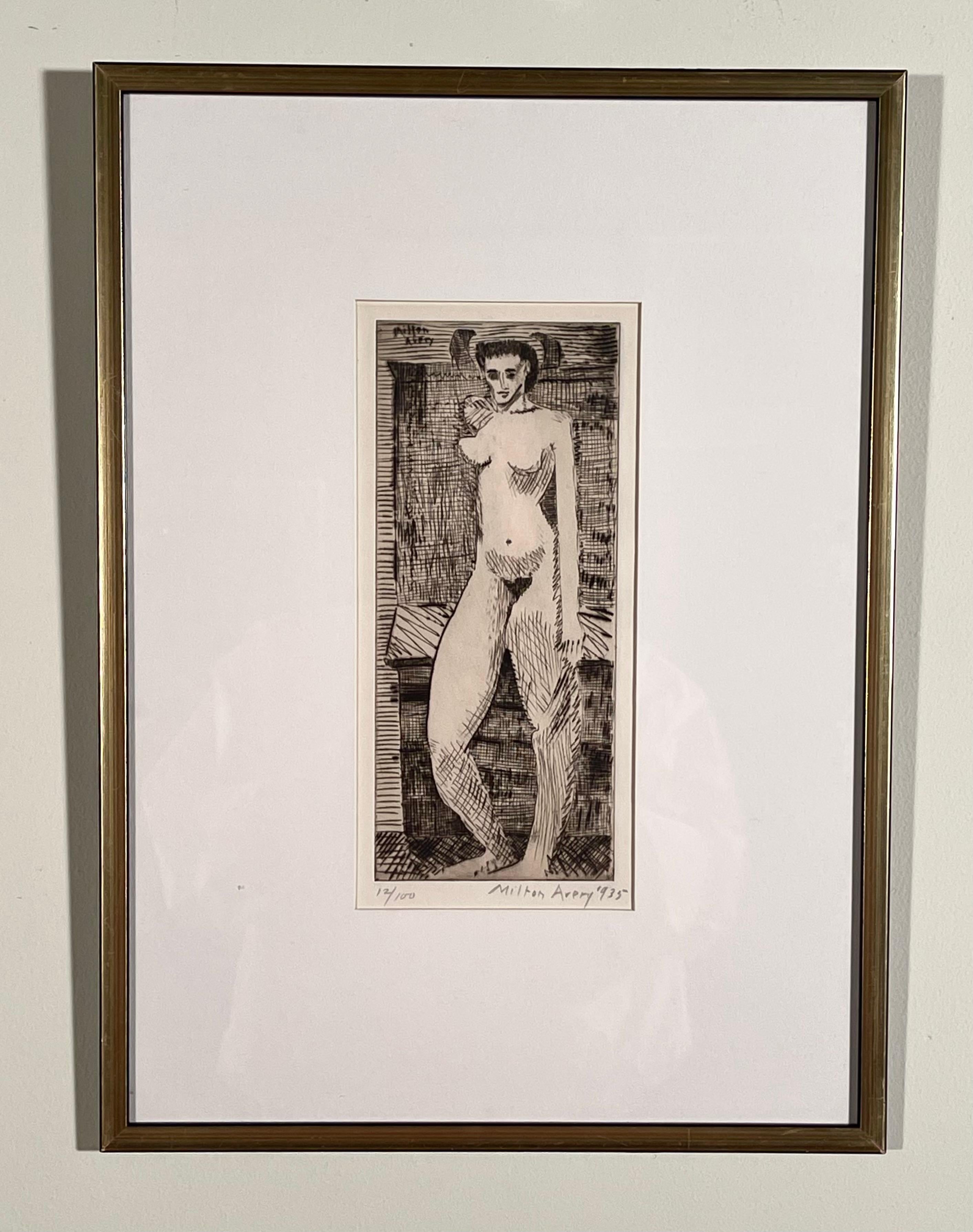 JOVENCITA DESNUDA - Print de Milton Avery
