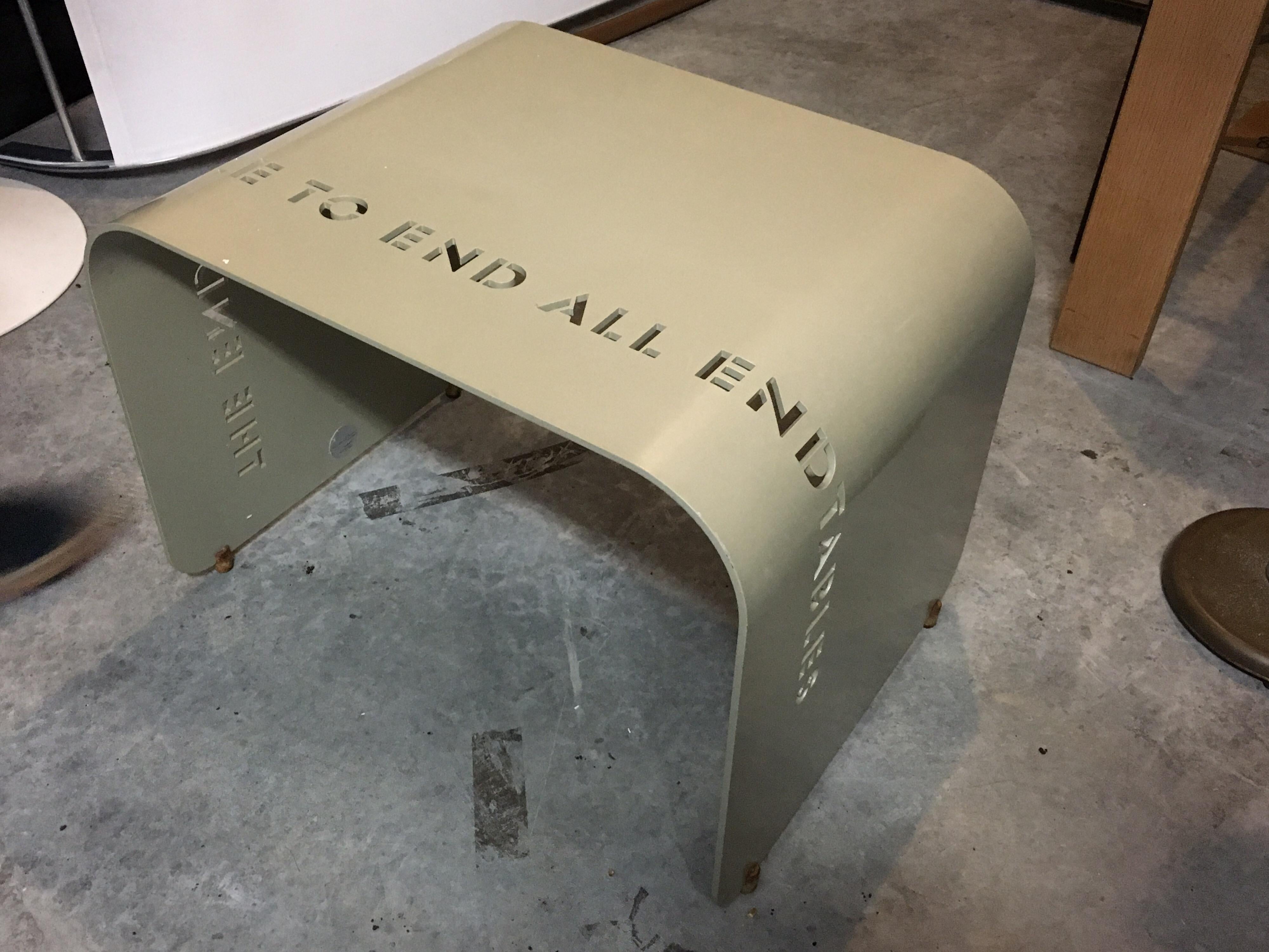 Aluminum Milton Glaser Epigram Short Bench 
