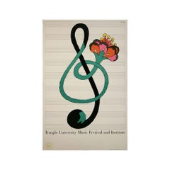 1974 Temple University Music Festival and Institute poster by Milton Glaser