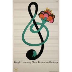 1974 Temple University Music Festival and Institute poster by Milton Glaser