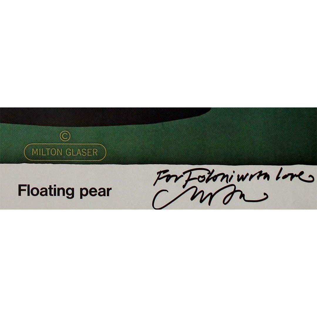 Affiche d'exposition originale de 1977 de Milton Glaser présentant « Floating Pear » en vente 2