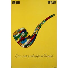 Vintage 1989 original poster by Milton Glaser - for the centennial of Vincent van Gogh