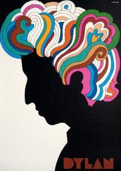 Bob Dylan - Original Vintage Milton Glaser 1960s Folk Rock Music Poster