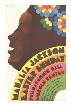 Milton Glaser-Mahalia Jackson-41.75" x 28.25"-Lithograph-1967-Pop Art-lincoln