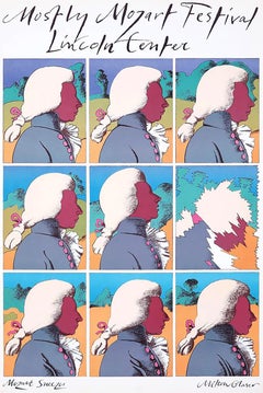 Milton Glaser Mozart 1983 poster (Milton Glaser posters) 