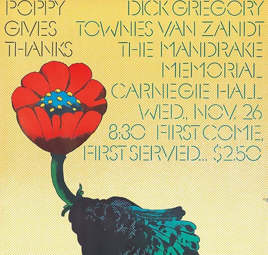 Milton Glaser Poppy Gives Thanks  (Milton Glaser posters)  For Sale 2