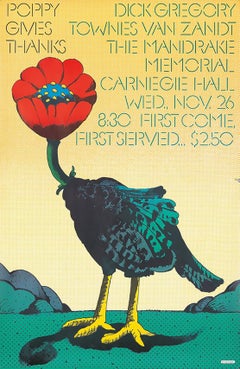 Vintage Milton Glaser Poppy Gives Thanks  (Milton Glaser posters) 