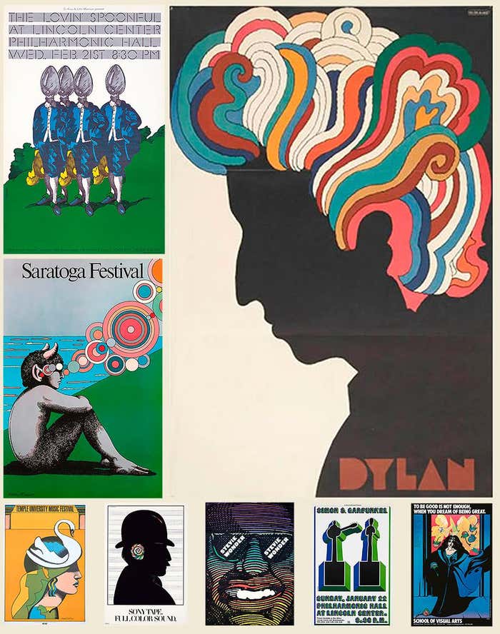 Milton Glaser Milton Glaser Posters A Collection Of 8 Works vintage milton-glaser-milton-glaser-posters-a-collection-of-8-works-vintage