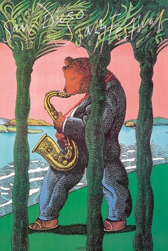 Vintage Milton Glaser San Diego Jazz Festival 1983 (Milton Glaser posters) 