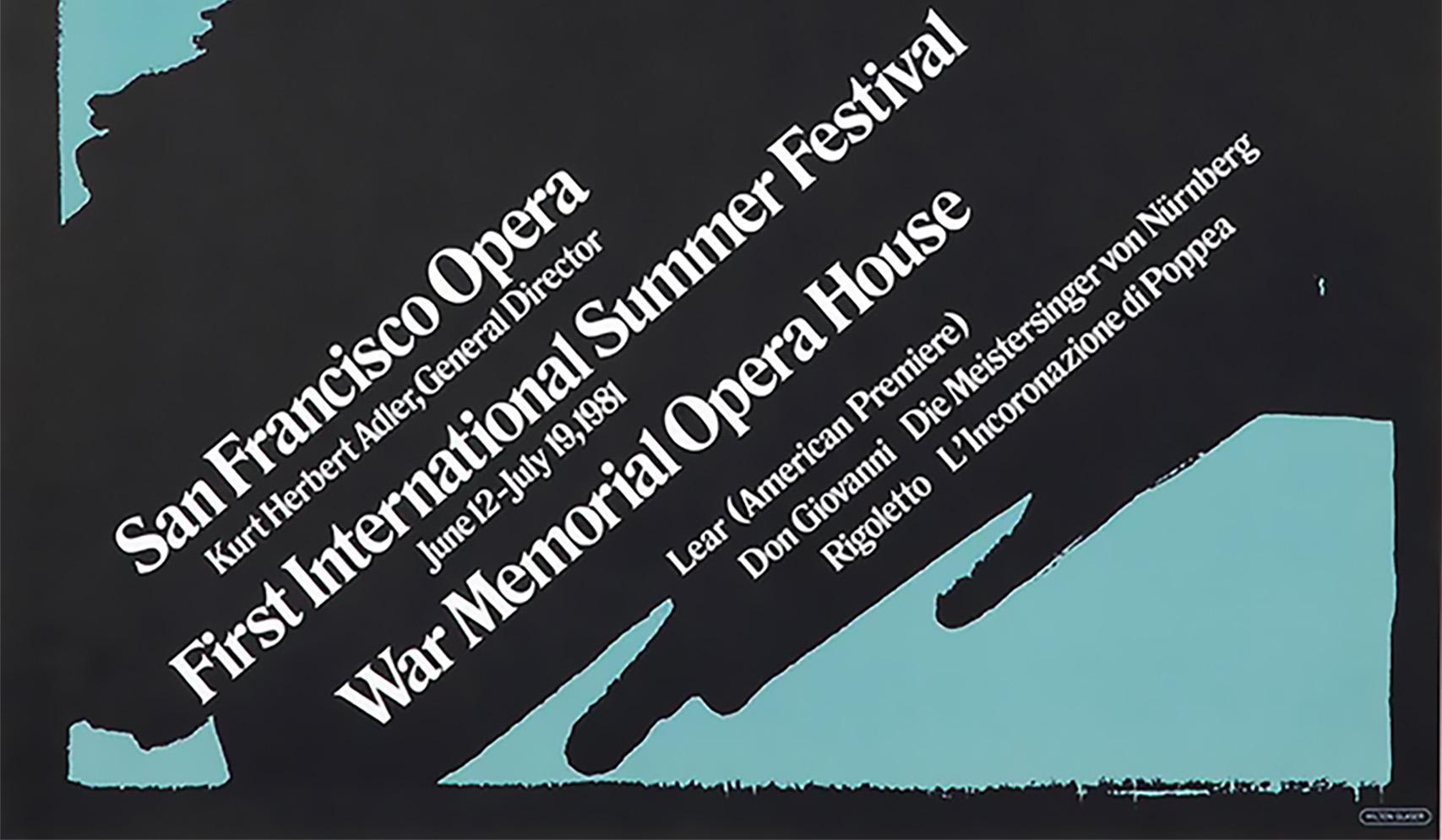 Milton Glaser San Francisco Opera 1981 (Milton Glaser posters)  For Sale 2