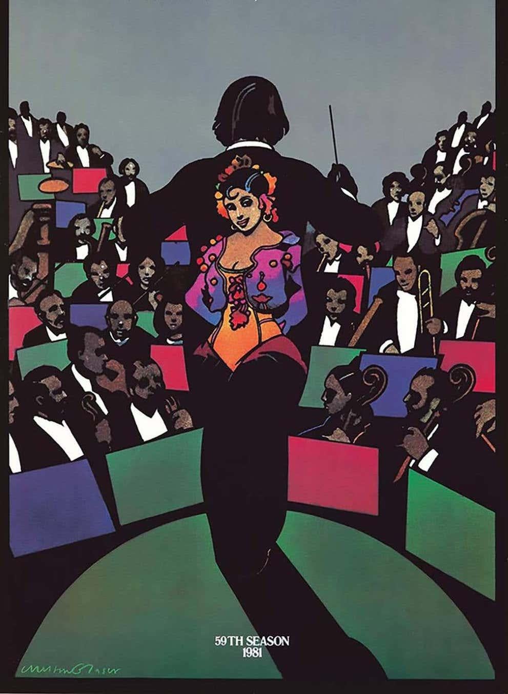Milton Glaser Ópera de San Francisco 1981 (carteles de Milton Glaser) en venta 1