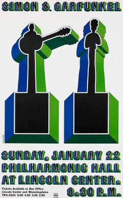 Milton Glaser Simon and Garfunkel concert poster (Milton Glaser posters)