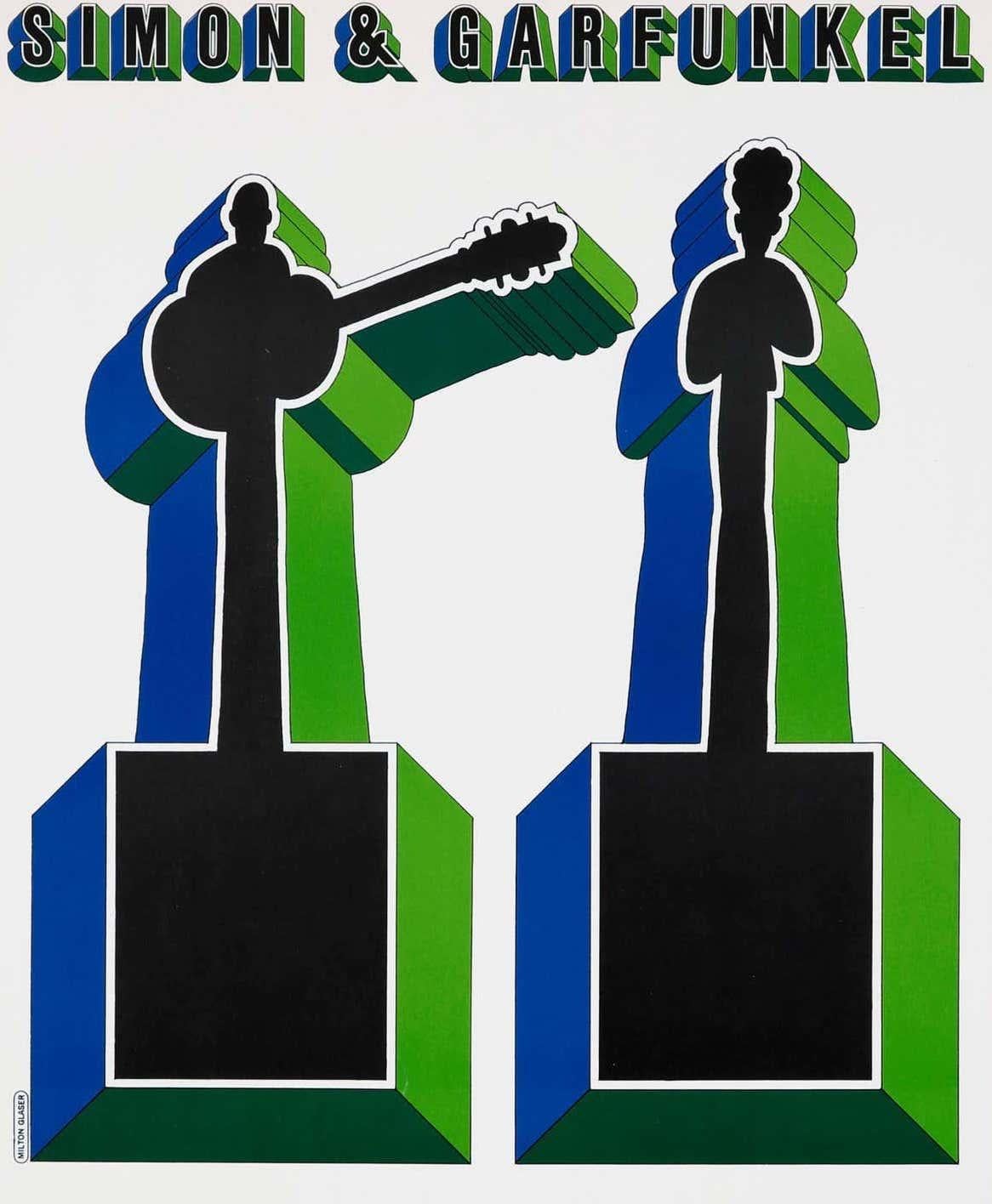 Affiche de concert de Milton Glaser Simon and Garfunkel (affiches de Milton Glaser)  2