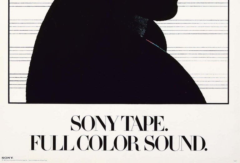 Milton Glaser Sony Tape, Full Color Sound poster 1980 (Milton Glaser posters)  For Sale 2