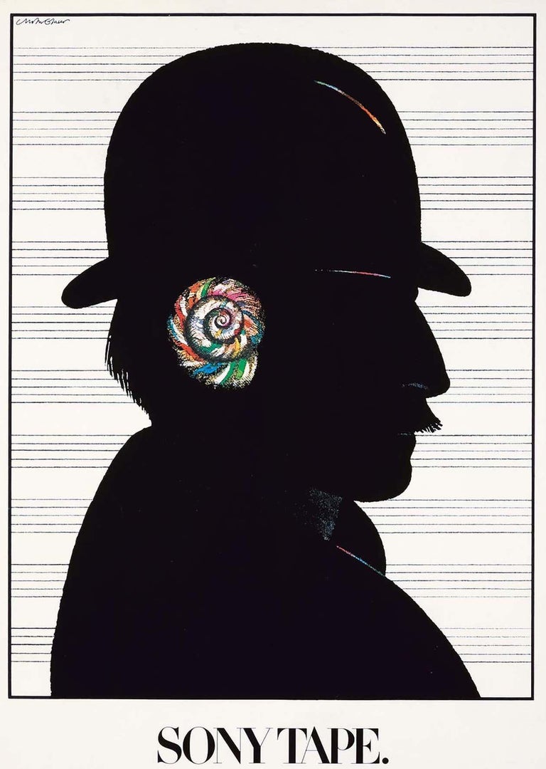 Milton Glaser Sony Tape, Full Color Sound poster 1980 (Milton Glaser posters)  For Sale 3