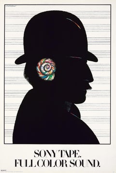 Milton Glaser Sony Tape, Full Color Sound poster 1980 (Milton Glaser posters) 