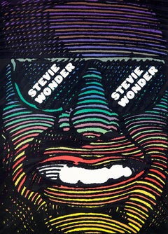 Vintage Milton Glaser Stevie Wonder poster (Milton Glaser posters) 