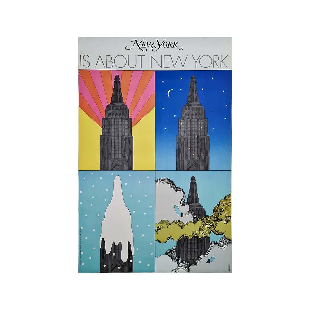 Affiche originale de Milton Glaser de 1967 - New York s'intéresse à New York en vente 3