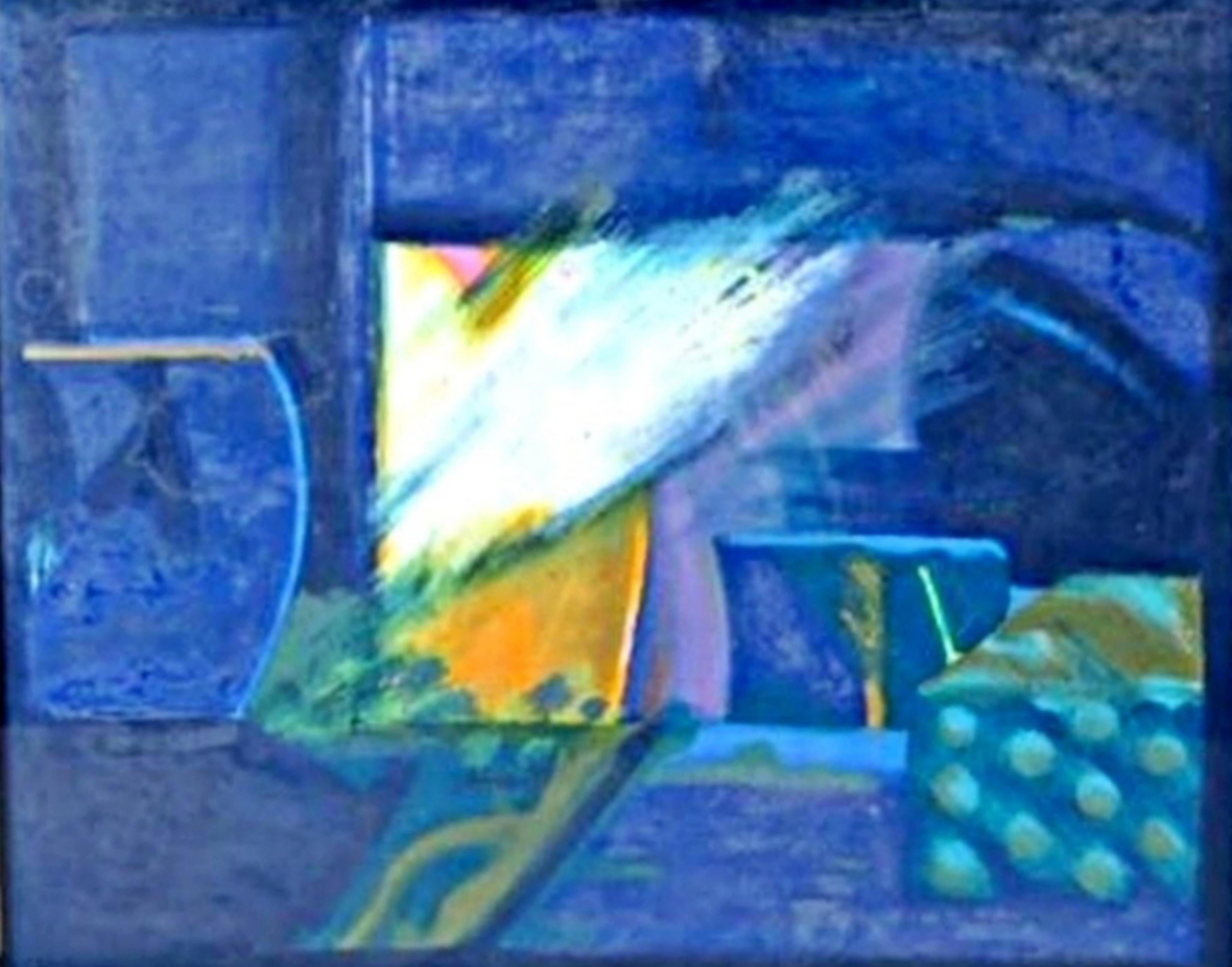 Milton Glaser signé abstrait mixed media landscape mid century modern  (unique) en vente 1