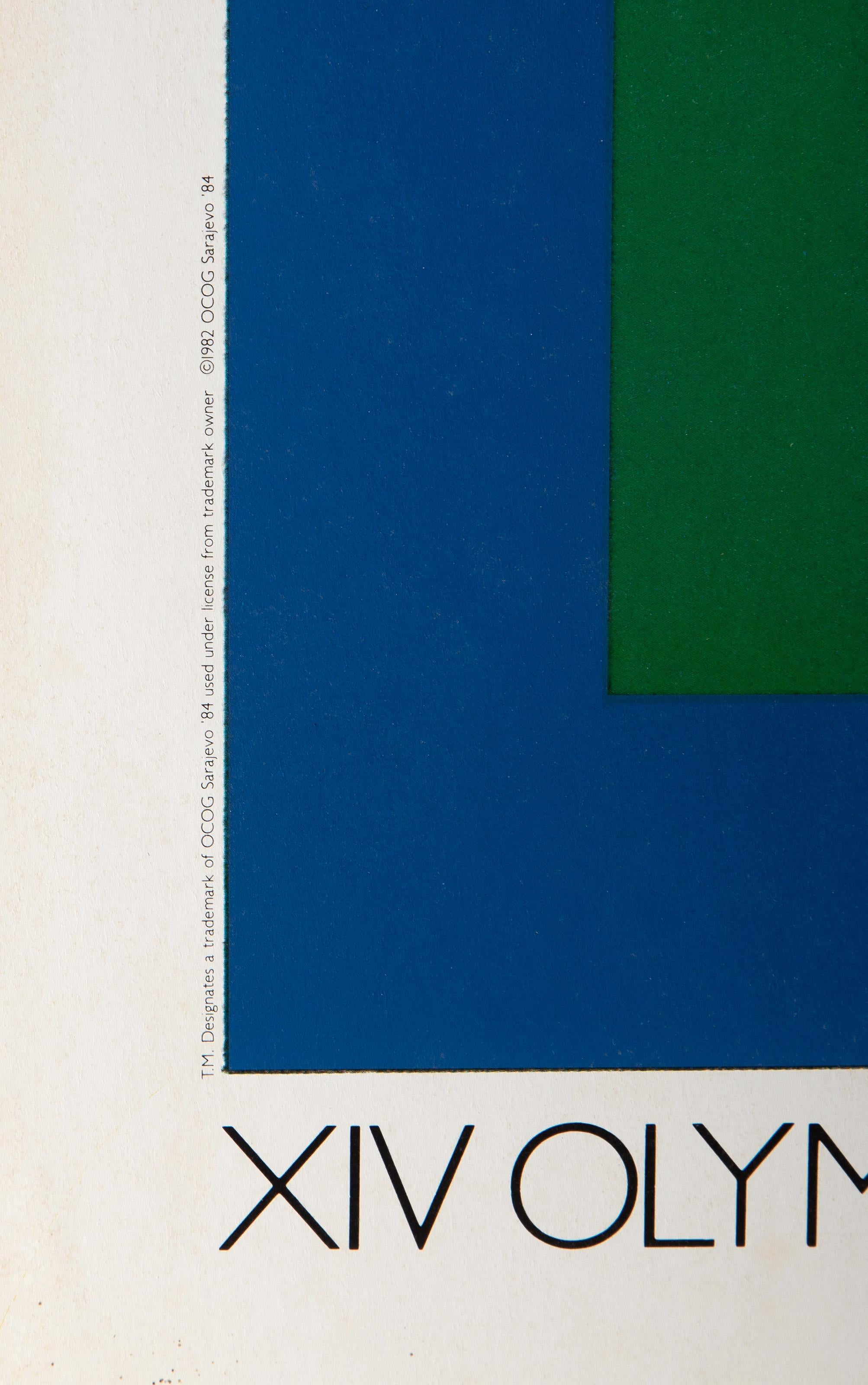 Affiche moderne des Jeux olympiques d'hiver XIV de Milton Glaser 1