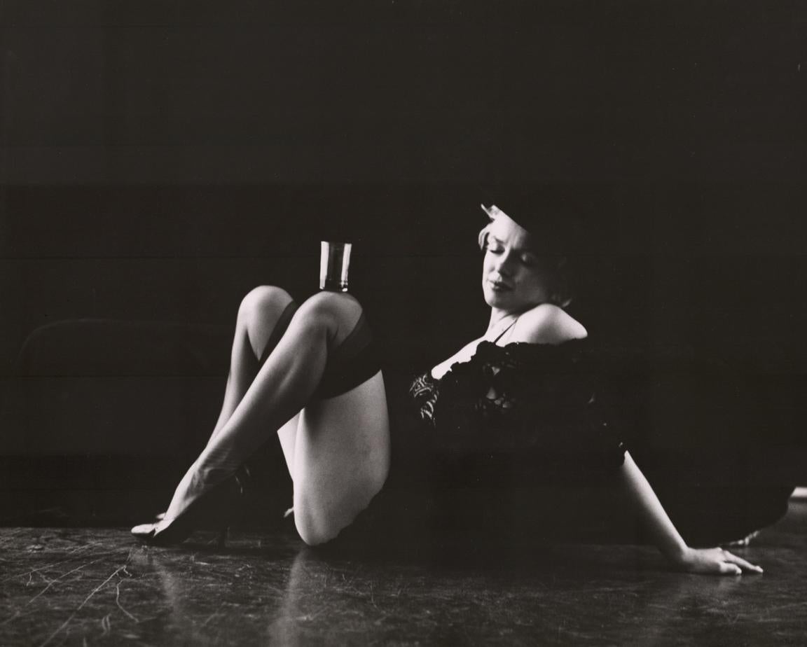 Milton Greene Black and White Photograph - Marilyn Monroe, Black Sitting