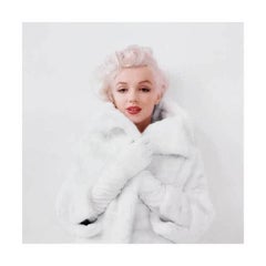 Marilyn Monroe, White Fur (1955)  estate black and white photo